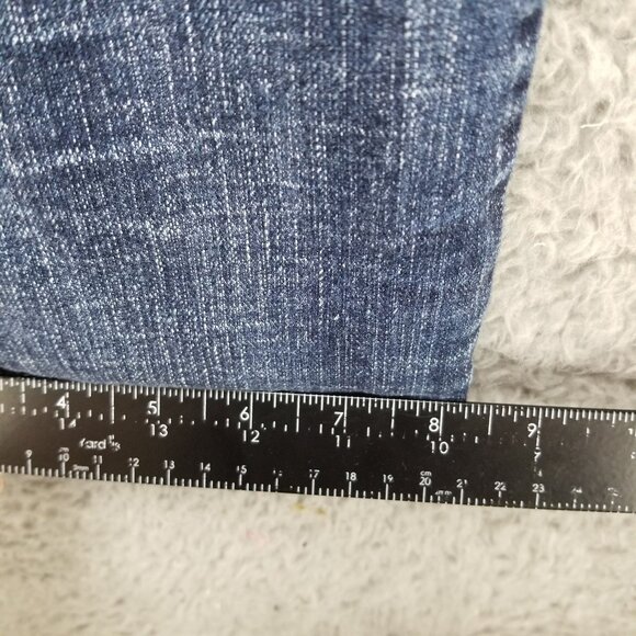 Boot Daddy Jeans Womens 10 Petite Blue Bootcut Stretch Denim *Altered* - Picture 10 of 16